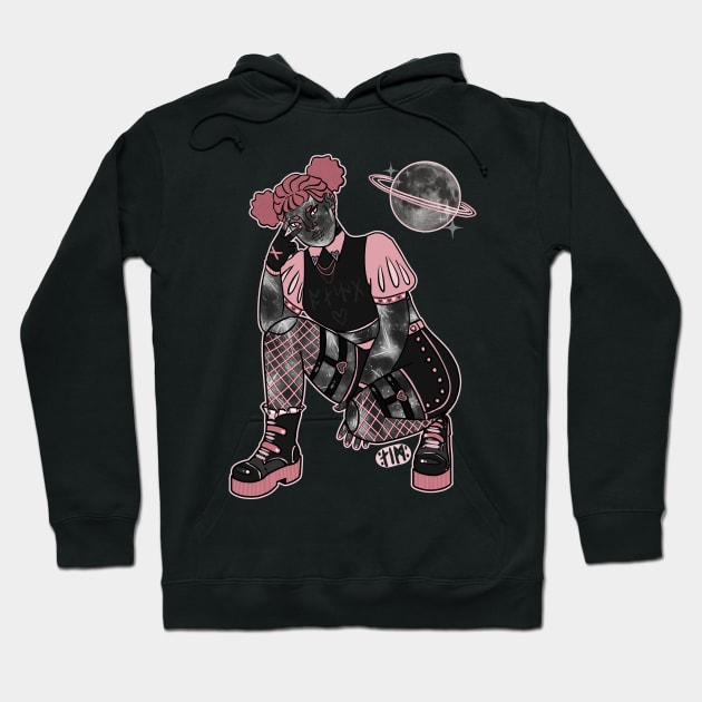 Pastel Goth Moon Hoodie by Kyb